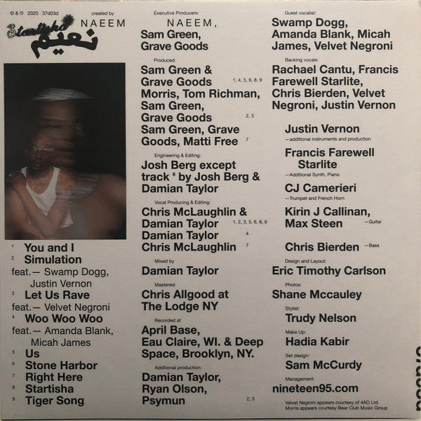 Image of Back Cover of 0445074S: LP - NAEEM, Startisha (37d03d; 37d010,  2020, Inner, Red Vinyl) Opened Instore, Still In Stickered Shrinkwrap  VG+/EX