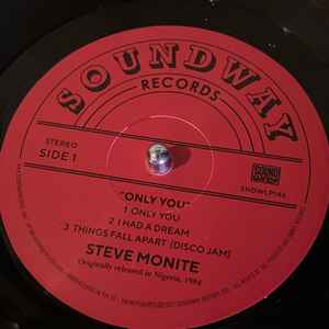 Image of Back Cover of LP - VG+/VG+ - STEVE MONITE, Only You (Soundway; SNDWLP146, UK 2022, Inner), Stickered shrink,  - 3116396C