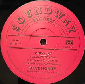 Image of Label Cover of LP - VG+/VG+ - STEVE MONITE, Only You (Soundway; SNDWLP146, UK 2022, Inner), Stickered shrink,  - 3116396C