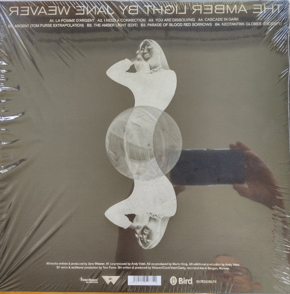 Image of Back Cover of LP - EX/VG+ - JANE WEAVER, The Amber Light (Bird; 027EGGSLPX, UK 2022 Reissue, Limited Edition Reissue With Alternative Sleeve), Still in shrinkwrap.,  - 2416458C