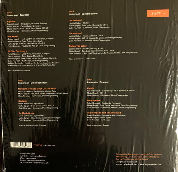 Image of Back Cover of 2x10" - EX/EX - IMMERSION, Nanocluster Vol. 1 (Swim; vwm56, UK & Europe 2021, Gatefold, feat Laetitia Sadier of Stereolab), Opened Instore, Still In Shrinkwrap,  - 4346313S