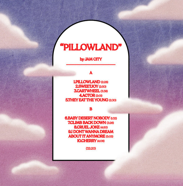 Image of Back Cover of 0745060S: LP - JAM CITY, Pillowland (Earthly Records; E007, UK 2021, Inner, Poster, 150g Black Vinyl) Opened Instore, Still In Shrinkwrap  VG+/EX