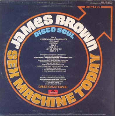 Image of Back Cover of 4724097E: LP - JAMES BROWN, Sex Machine Today (Polydor; 2391 175 SUPER, UK 1975, Picture Sleeve)   VG/VG