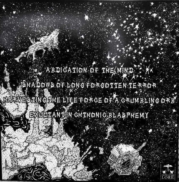 Image of Back Cover of 0415459C: LP - WARP CHAMBER, Implements Of Excruciation (Profound Lore Records; PFL238LP, Canada 2020, Gatefold, Insert, Limited Edition of 100, Black/White Splatter Vinyl, Misprinted Spine)   VG+/VG+