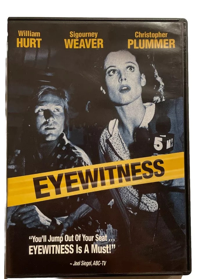 Image of Front Cover of 0535015E: DVD - PETER YATES, WILLIAM HURT, SIGOURNEY WEAVER, Eyewitness (Anchor Bay; DV12960, US )   VG+/VG+