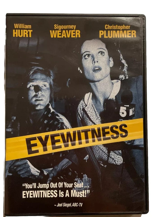 Image of Front Cover of 0535015E: DVD - PETER YATES, WILLIAM HURT, SIGOURNEY WEAVER, Eyewitness (Anchor Bay; DV12960, US )   VG+/VG+