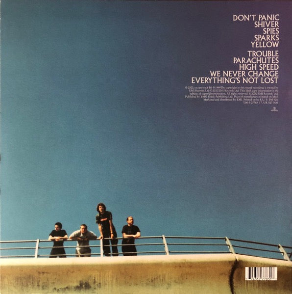 Image of Back Cover of LP - VG+/EX - COLDPLAY, Parachutes (Parlophone; 7243 5 27783 1 7, Europe 2000s Reissue, Inner), ,  - 1226223E