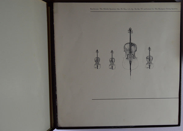 Image of Back Cover of LP - VG/VG+ - THE BUDAPEST STRING QUARTET, Beethoven: The Middle Quartets (Columbia Masterworks Grey 6 Eye Label; M4L-254/ML5588, US 1962, Box Set, Booklet), Box Corners Slightly Worn,  - 0525036E