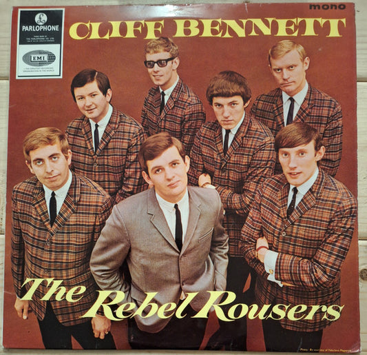 Image of Front Cover of LP - VG/VG - CLIFF BENNETT & THE REBEL ROUSERS, Cliff Bennett & The Rebel Rousers (Parlophone ; PMC 1242, UK 1965, Laminated Flipback Sleeve, Mono, "RECORDING FIRST PUBLISHED 1965" On Labels), Tracks On Rear Sleeve Marked In Pen,  - 0525135E