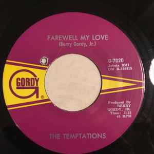 Image of Front Cover of 0525187E: 7" - THE TEMPTATIONS, Farewell My Love/ May I Have This Dance (Gordy; G-7020, US Reissue) Light marks.  /VG