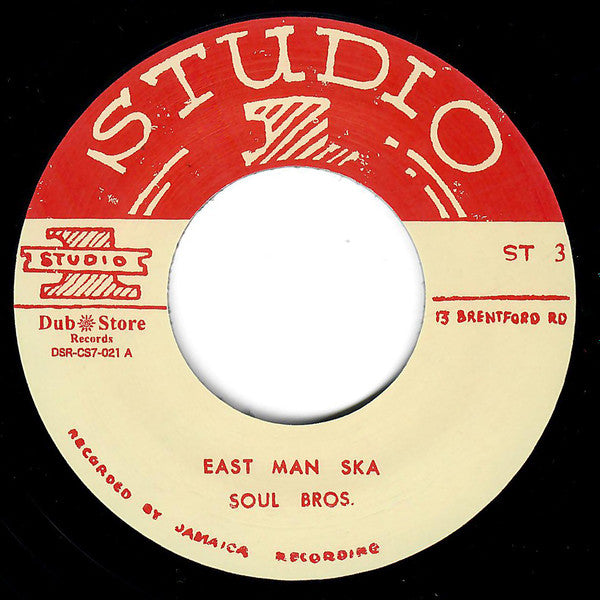 Image of Label Cover of 7" - EX/EX - THE SOUL BROTHERS / KING ROCKY & THE WILLOWS, East Man Ska / You Were Wrong (Studio One; , Japan 2016, Company Sleeve), ,  - 1316181C