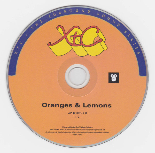 Image of Label Cover of 2xCD - VG+/VG+ - XTC, Oranges & Lemons (Ape House; APEBD109, UK 2015 Reissue, Digipak & Slipcase, Booklet, Blu-Ray Version), ,  - 0616424C