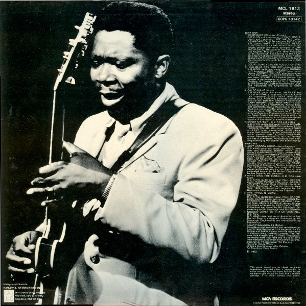 Image of Back Cover of LP - G+/VG - B.B. KING, The Best Of (MCA Black Rainbow; MCL 1612, UK 1970s Reissue), Sleeve has sticker glue and staining on front, creasing, wear,  - 2816329C