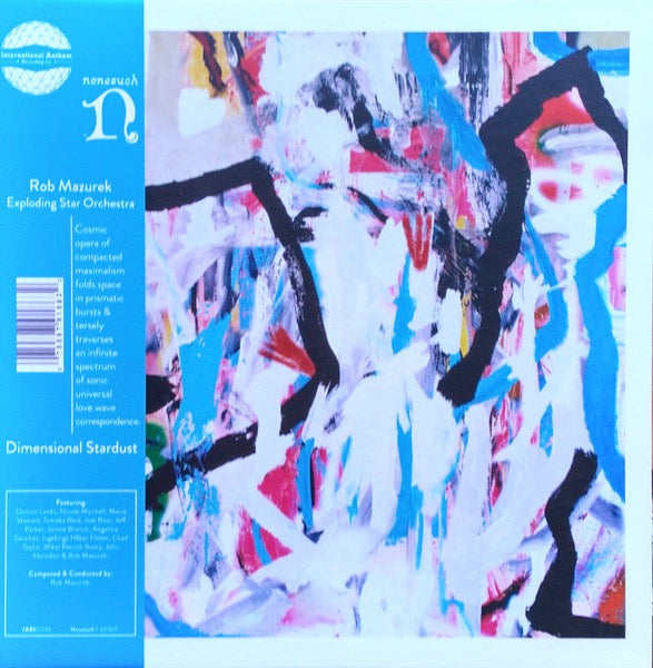 Image of Front Cover of LP - VG+/VG+ - ROB MAZUREK / EXPLODING STAR ORCHESTRA, Dimensional Stardust (International Anthem Recording Company; IARC0036, US 2020, Gatefold, Company Inner, With Obi. Blue and White Splatter Vinyl.), ,  - 3226260E