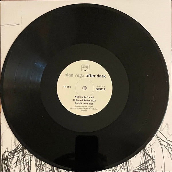 Image of Label Cover of 0625074E: LP - ALAN VEGA, BEN VAUGHN, BARB DWYER, PALMYRA DELRAN, After Dark (In The Red Recordings; ITR 356, US 2021)   EX/EX