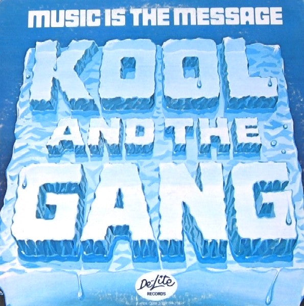 Image of Front Cover of 1744227S: LP - KOOL & THE GANG, Music Is the Message (De-Lite; DEP2011, US 1972, Pasteback Sleeve) Cut-out (Notched), split edges, irngwear. Disc however is in a great shape.  G/VG+