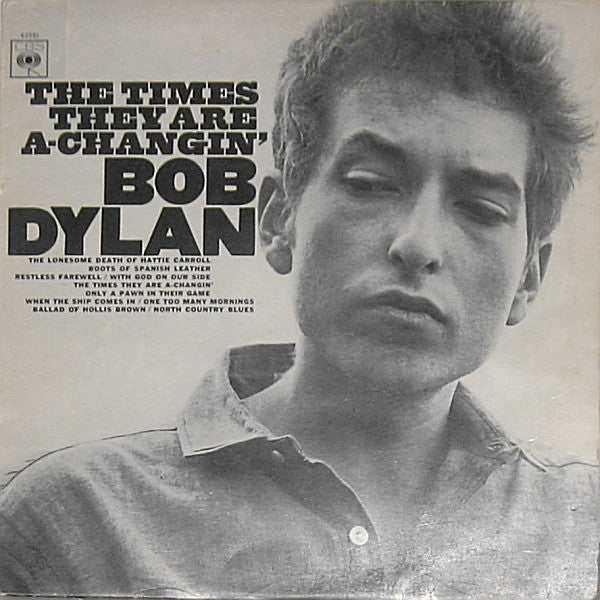 Image of Front Cover of LP - VG/VG+ - BOB DYLAN, The Times They Are A-Changin' (CBS Smooth Orange (33 1/3 On Label); 62251, UK 1970s Reissue, Non-Laminated Non-Flipback Sleeve, Stereo. A4/B5 Matrix), Light edge wear.,  - 2415240C