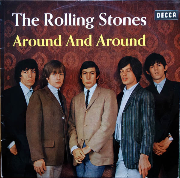 Image of Front Cover of LP - VG/G - THE ROLLING STONES, Around And Around (Disques Decca; 158.012, France 1964, Laminated Flipback Sleeve With Red Text On Rear, Translucent Inner with Red Decca Text), Lots of hairlines, Nothing Major, Sleeve intact but a little tatty,  - 1716352C