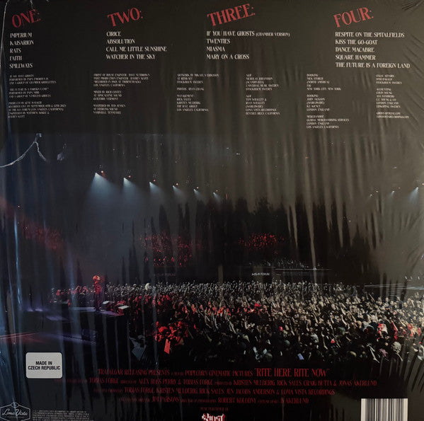 Image of Back Cover of 2xLP - EX/EX - GHOST, Rite Here Rite Now (Original Motion Picture Soundtrack) (Loma Vista; 00888072620711, Europe 2024, Booklet & Black Inners, Poster, Limited Edition, Coke Bottle Clear), Seal opened instore, still in hype stickered shrinkwrap.,  - 3946444S