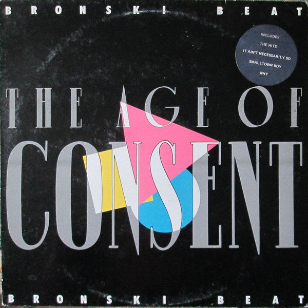 Image of Front Cover of LP - VG/VG - BRONSKI BEAT, The Age Of Consent (Forbidden Fruit; BITLP 1, UK 1984, Inner, "Arun" Runout), ,  - 2616226C