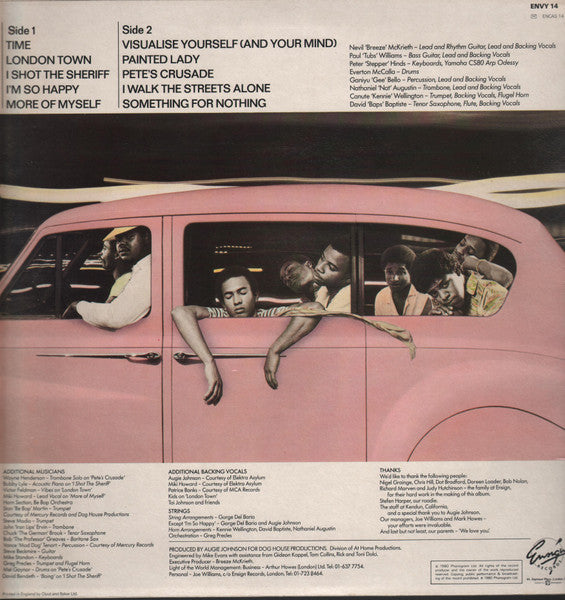 Image of Back Cover of LP - G/VG+ - LIGHT OF THE WORLD, Round Trip (Ensign; ENVY14, UK 1981, Picture Sleeve), Sleeve is intact but grubby. Has ring wear on the front, and a tear on the back.,  - 2526312E