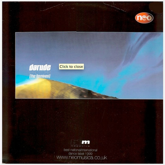 Image of Front Cover of 12" - VG/G+ - DARUDE, Sandstorm (The Remixes) (Neo; NEO12033R, UK 2000), Scuffs and hairlines on disc. Sleeve ringworn and corner wear.,  - 3316094C