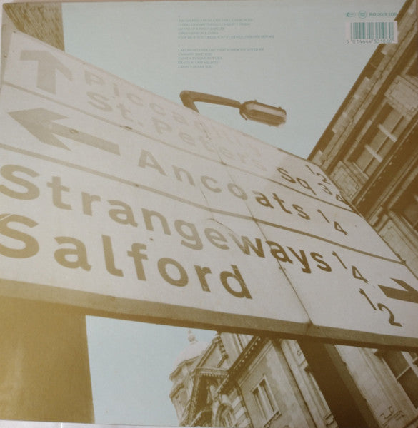 Image of Back Cover of LP - VG/G+ - THE SMITHS, Strangeways, Here We Come (Rough Trade; ROUGH 106, UK 1987, Embossed Sleeve, Inner, Tracklist and barcode on rear are in green print, EMI Pressing), Light Scuffs And Light Motteling. Plays Like A VG,  - 3446328S