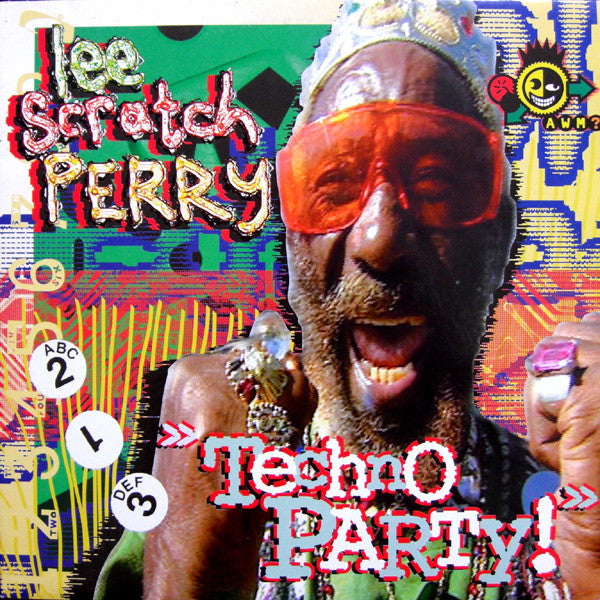 Image of Front Cover of LP - VG/G+ - LEE SCRATCH PERRY, Techno Party (Ariwa; AREMLP001, UK 2000), Lots of light marks, plays above average. Sleeve is slightly damaged near the opening, looks great otherwise.,  - 0715317C