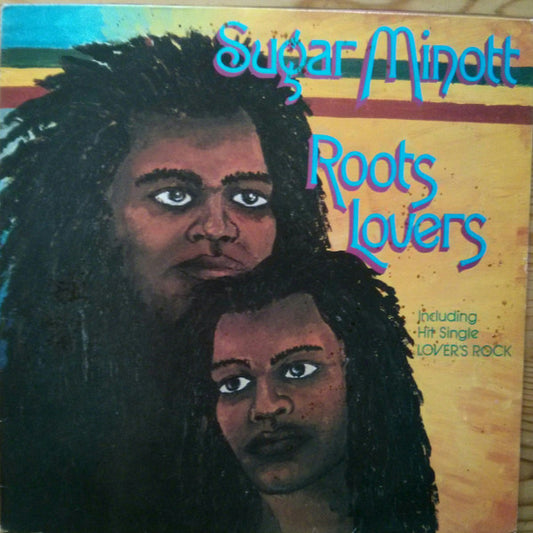 Image of Front Cover of LP - VG/VG - SUGAR MINOTT, Roots Lovers (Black Roots; BRLP001, UK 1980, Picture Sleeve), marks and scuffs - water damage to sleeve. pos/pol,  - 2046030S