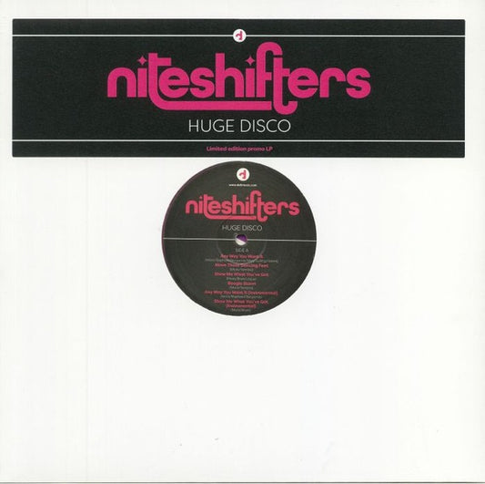 Image of Front Cover of 0735105E: LP - NITESHIFTERS, Huge Disco (Delimusic; DELI0001, UK 2017, Insert, Promo, Pink Vinyl, Sticker)   NEW/NEW