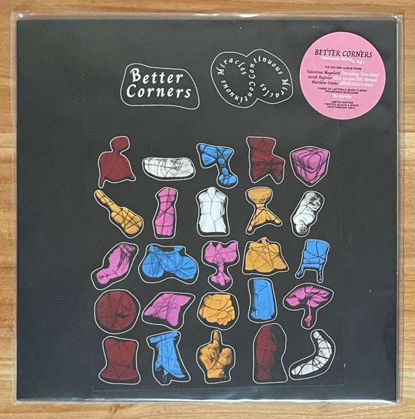 Image of Front Cover of 0815063C: LP - BETTER CORNERS, Continuous Miracles Vol. 2 (The state51 Conspiracy; CON920LP, UK 2023, Inner, Black / White / Clear Twisted) Still in stickered sleeve.  VG+/VG+