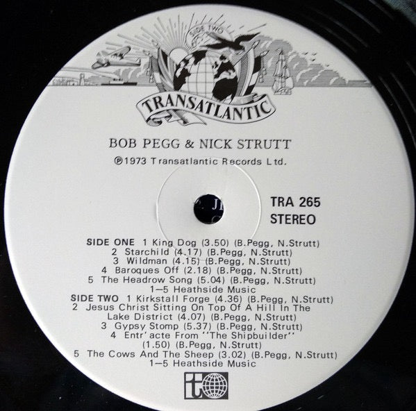 Image of Label Cover of LP - VG/VG - BOB PEGG AND NICK STRUTT, Bob Pegg & Nick Strutt (Transatlantic Records; TRA 265, UK 1973, Embossed Sleeve, Insert), Light fogging,  - 1816198C