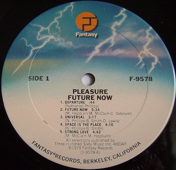 Image of Label Cover of LP - VG/VG - PLEASURE, Future Now (Fantasy; F-9578, US 1979, Gatefold, Inner, Santa Maria Pressing), ,  - 3026175E