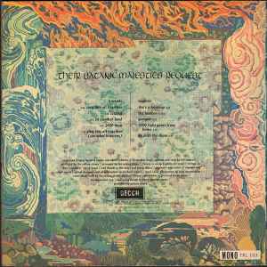 Image of Back Cover of LP - VG/G - THE ROLLING STONES, Their Satanic Majesties Request (Decca; TXL 103, UK 1967, Lenticular Gatefold, No Inner, T2 runouts indicate stereo fold-down rather than genuine mono mix), Lots of marks & scratches, lenticular image attached but cracked across top corner, light edge wear,  - 3246016S