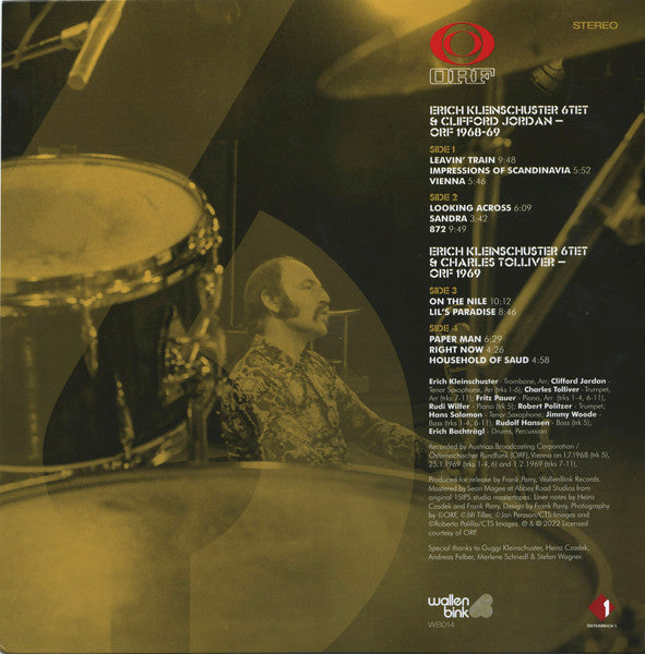 Image of Back Cover of 2xLP - VG+/VG+ - ERICH KLEINSCHUSTER 6TET, CLIFFORD JORDAN & CHARLES TOLLIVER, ORF / 1968-69 (WallenBink ; WB014, UK 2022, Gatefold, Limited Edition of 1,000. Deluxe Edition), ,  - 3616434C