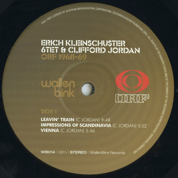 Image of Label Cover of 2xLP - VG+/VG+ - ERICH KLEINSCHUSTER 6TET, CLIFFORD JORDAN & CHARLES TOLLIVER, ORF / 1968-69 (WallenBink ; WB014, UK 2022, Gatefold, Limited Edition of 1,000. Deluxe Edition), ,  - 3616434C