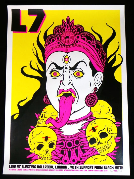 Image of Front Cover of 0845271S: Accessories - L7, live At The Electric Ballroom - Screen print (, US , Grunge, Ltd 200)   /VG+