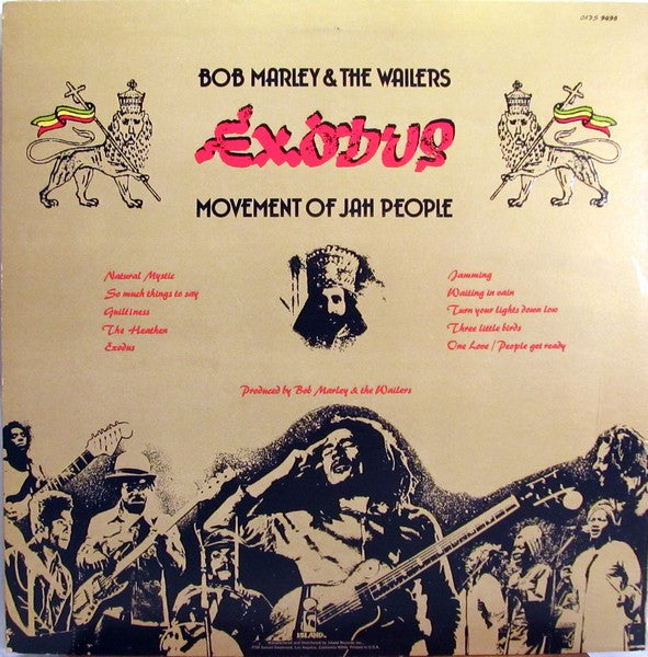 Image of Back Cover of LP - VG/VG - BOB MARLEY AND THE WAILERS, Exodus (Island Records; ILPS 9498, US 1977, Embossed Sleeve, Inner), Light marks only. Ringwear on sleeve.,  - 4216240C