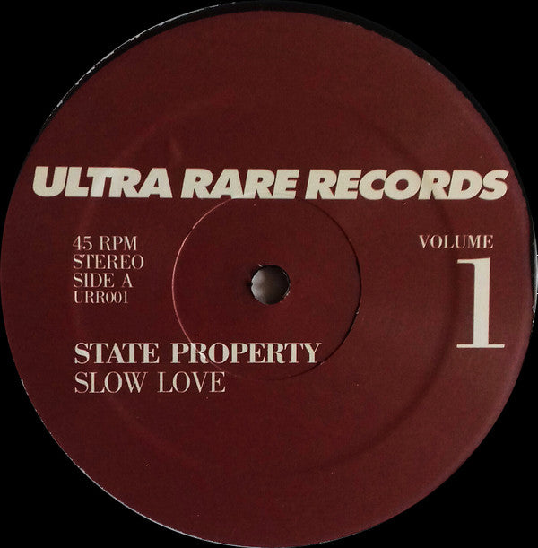 Image of Front Cover of 0825501E: 12" - STATE PROPERTY / J.D. HALL, Volume 1 (Ultra Rare Records ; URR001, US 2018)   /VG+