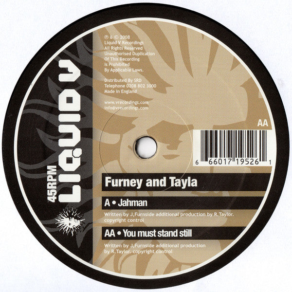 Image of Front Cover of 12" - /VG - FURNEY AND TAYLA, Liquid V Club Sessions Vol 3 (Liquid V ; LV006, UK 2008, Plain Sleeve), ,  - 1926269E