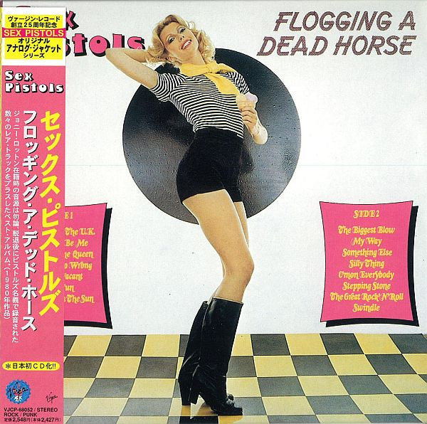 Image of Front Cover of CD - VG+/EX - SEX PISTOLS, Flogging A Dead Horse (Virgin; VJCP-68052, Japan 1999 Reissue, Mini Replica LP Sleeve, 2 Inserts, With Obi), ,  - 4136165E