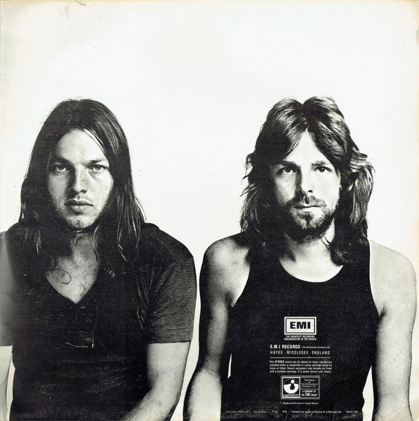 Image of Back Cover of LP - G+/G+ - PINK FLOYD, Meddle (Harvest Green, Gramophone Co On Rim, EMI Box; SHVL 795, UK 1971, Textured Gatefold No Patent Number Sleeve), Lightly Water Damaged Sleeve,  - 2946092S