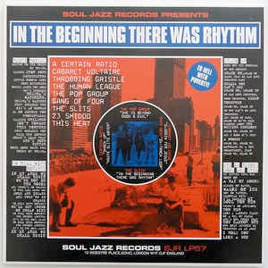 Image of Front Cover of 2xLP - VG/VG - VARIOUS, In The Beginning There Was Rhythm (Soul Jazz; SJR LP57, UK 2001, 2 Inners), Strong VG, Glossy discs, A few light wispy hairlines, Light shelf wear to sleeve. ,  - 0816563C