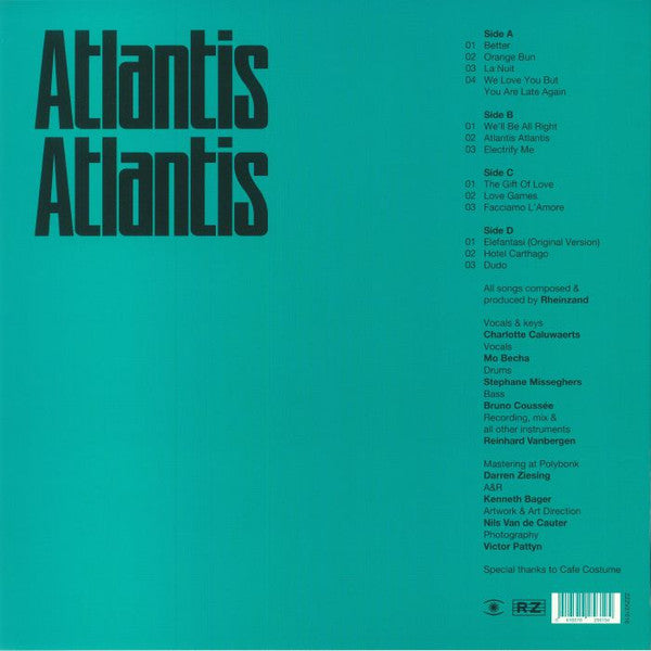 Image of Back Cover of 2xLP - VG/VG - RHEINZAND, Atlantis Atlantis (Music For Dreams; ZZZV21016, Denmark 2022, 2 Inners, 180 gram), ,  - 0925135E