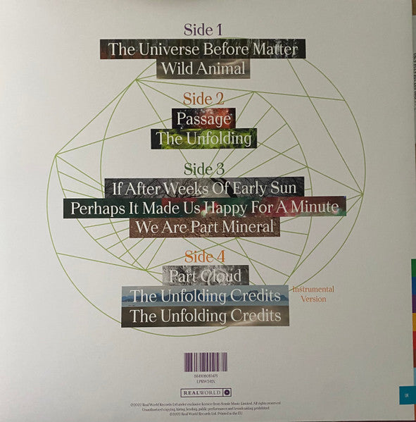 Image of Back Cover of 2xLP - VG+/VG+ - HANNAH PEEL & PARAORCHESTRA, The Unfolding (Real World Records ; LPRW241X, UK 2022, Gatefold, 2 Inners, Orange Fluorescent Vinyl), ,  - 2946194S