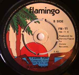 Image of Back Cover of 7" - /VG - G.C. CAMERON, Live For Love / If I Love You (Flamingo; FM-11, UK 1980, 4-Prong Centre), Marks on disc. Plays well. Writing on label (both sides).,  - 1926134E