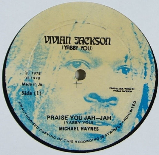 Image of Front Cover of 12" - /G+ - MICHAEL HAYNES (PROPHET) / TRINITY, Praise You Jah-Jah (Vivian Jackson (Yabby You); , Jamaica 1978), Covered in light marks, plays above grade, minor crackle. Clean labels.,  - 0915383C