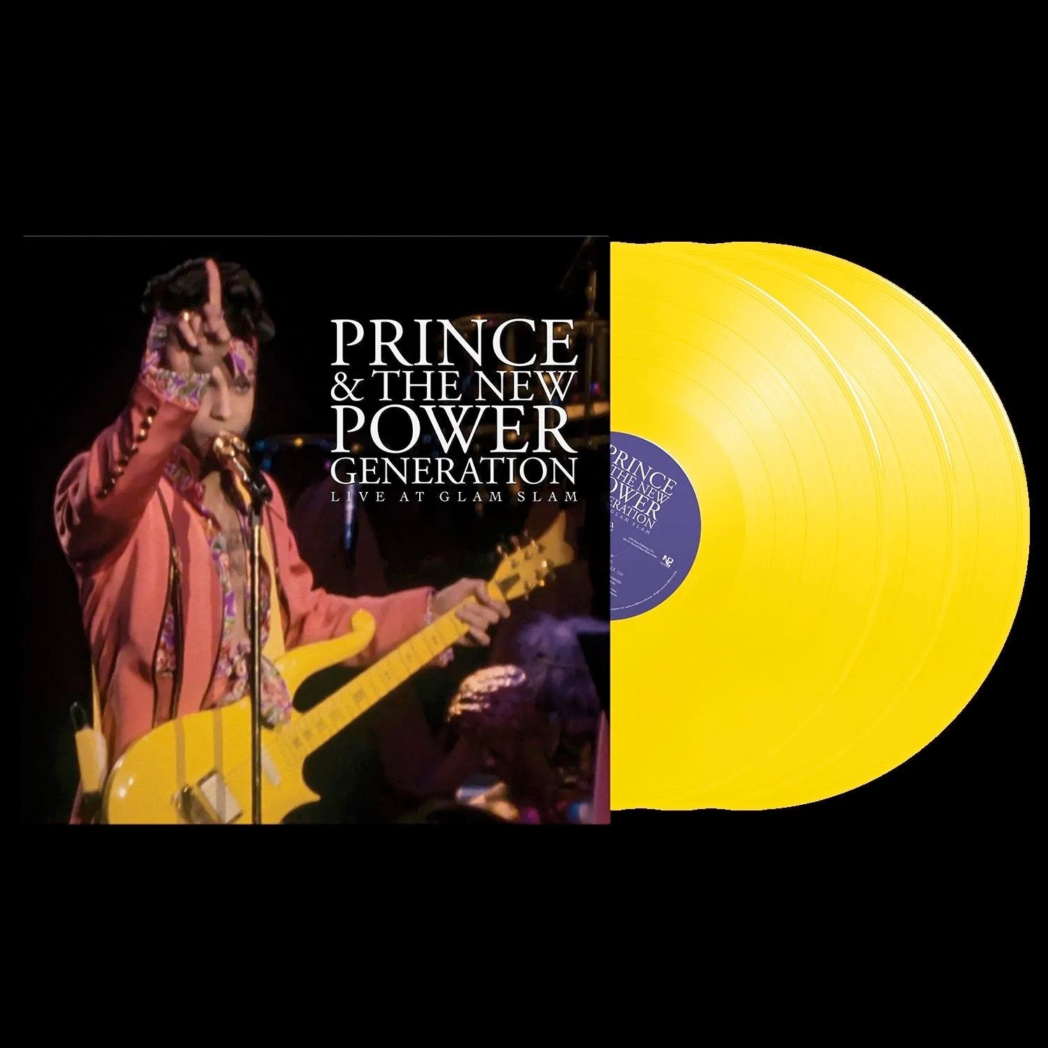 Image of Front Cover of 3xLP - NEW/NEW - PRINCE, Live At Glam Slam (Rhino / Warner Records; 19802895581, UK 2025, Yellow Vinyl, RSD 2025), , The 3LP set, which was originally released on 180g black vinyl within the Diamonds And Pearls Super Deluxe box set in 2023, will be issued on 3LP 140g yellow vinyl in a triple gatefold sleeve. The vinyl is available exclusively for Record Store Day 2025 - Recorded on 11th January, 1992, ahead of Prince And The New Power Generation's Diamonds And Pearls tour that began 