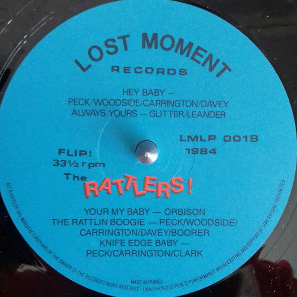Image of Label Cover of 0925505E: LP - THE RATTLERS!, Scare Me To Death (Lost Moment Records ; LMLP001B, UK 1987 Reissue)   VG+/VG