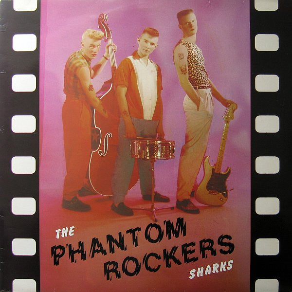Image of Front Cover of 0925504E: LP - THE SHARKS, Phantom Rockers (Nervous Records; NERD 008, UK 1983) Sticker Damage To Sleeve  VG/VG